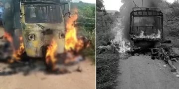 ఆటోపై తెగిపడ్డ హైటెన్షన్‌ వైర్లు