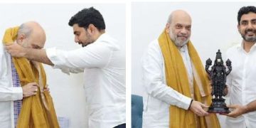 కేంద్ర హోం మంత్రి అమిత్ షా తో రాష్ట్ర మంత్రి లోకేష్ భేటీ