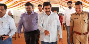 మోదీ బహిరంగ సభ ఏర్పాట్ల పరిశీలన