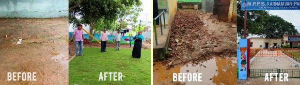 పాఠశాలను అద్భుతంగా తీర్చిదిద్దారు