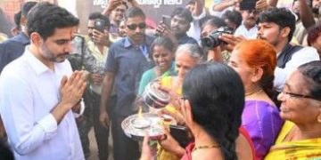 దేవేంద్రపాడులో లోకేష్‌కు ఘనస్వాగతం