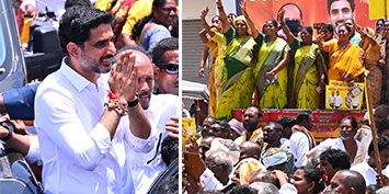మద్దిరాలపాడులో మంత్రి నారా లోకేష్ కు పెద్దఎత్తున కార్యకర్తల స్వాగతం పలికారు.