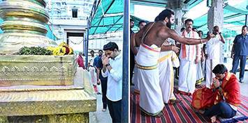 ప్ర‌ధాని విక‌సిత్ భార‌త్ వ‌జ్ర‌సంక‌ల్పం నెర‌వేరాల‌ని ప్రార్థిస్తూ అమరావతిలోని వెంక‌ట‌పాలెం వెంక‌టేశ్వ‌ర‌స్వామి ఆల‌యంలో మంత్రి నారా లోకేష్ పూజ‌లు నిర్వ‌హించారు.